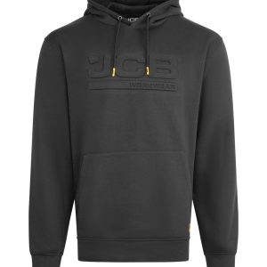 JCB UNISEX EMBOSSED HOODY BLACK