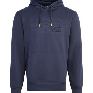 JCB UNISEX EMBOSSED HOODY NAVY